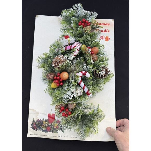 Vtg 1970’s J&M Enterprises Christmas Candle Ring Decoration Original Box - Picture 9 of 9